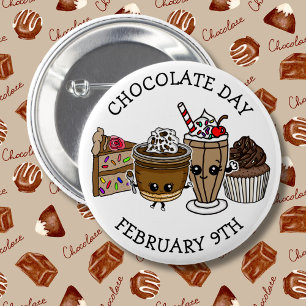 Chocoladedag - 9 februari ronde button 5,7 cm