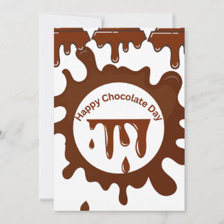 Chocoladedag premium op maat gemaakt ontwerp kaart