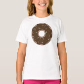 Chocoladedonut, donut, kers, glazuur, strooisel t-shirt (Voorkant)
