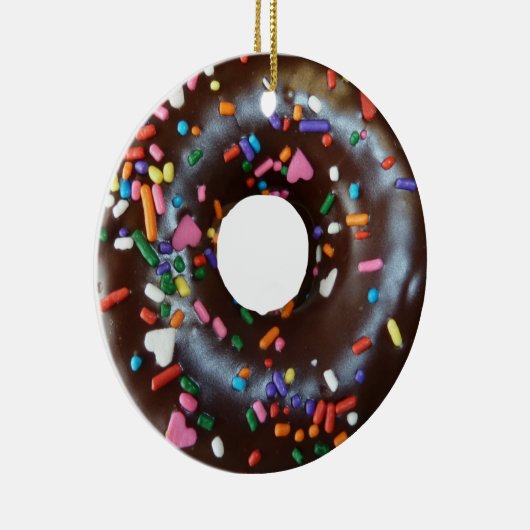 Chocoladedonut Keramisch Ornament (Rechts)