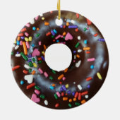 Chocoladedonut Keramisch Ornament (Achterkant)
