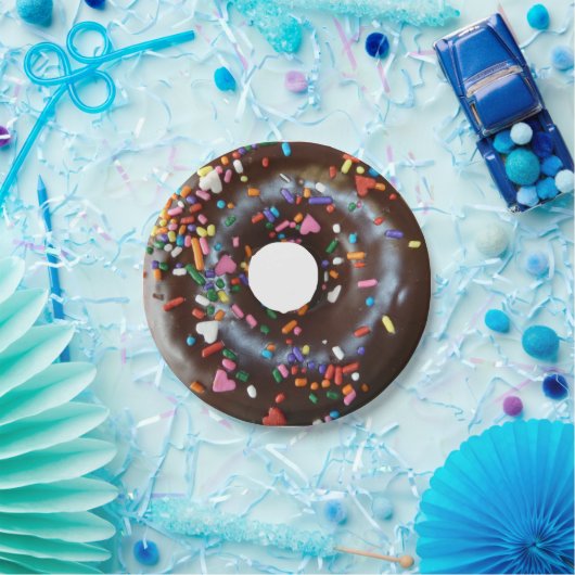 Chocoladedonut Papieren Bordje (Feest)