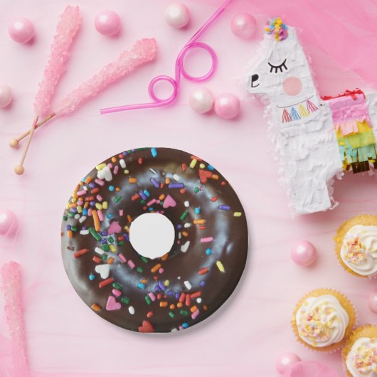 Chocoladedonut Papieren Bordje (Feest)