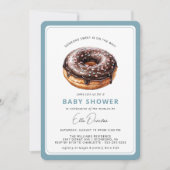 Chocoladedonut | Schattige Blue Boy Baby shower Kaart (Voorkant)