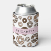 Chocoladedonuts, karameldonuts, ijs, Jouw naam Blikjeskoeler (Blikje Voorkant)