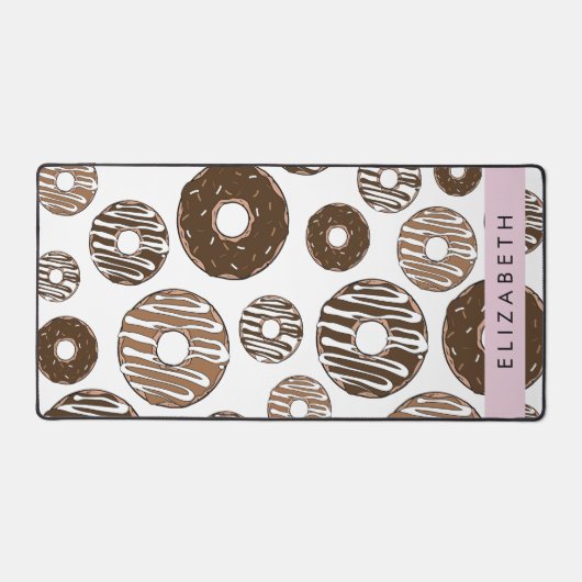 Chocoladedonuts, karameldonuts, ijs, Jouw naam Bureaumat (Voorkant)