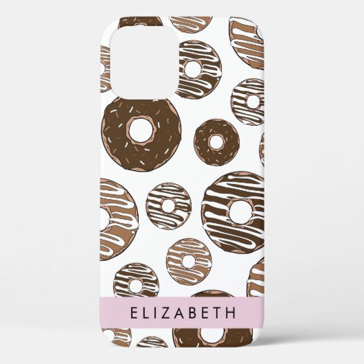Chocoladedonuts, karameldonuts, ijs, Jouw naam Case-Mate iPhone Case (Achterkant)