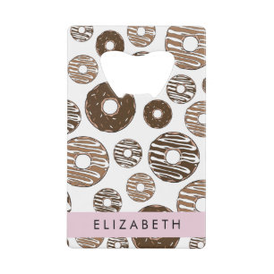 Chocoladedonuts, karameldonuts, ijs, Jouw naam Creditkaart Flessenopener