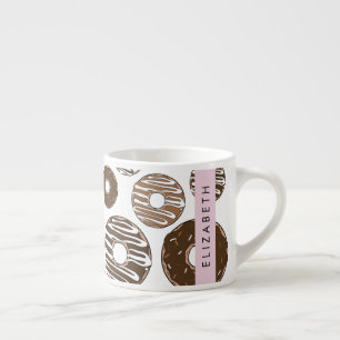 Chocoladedonuts, karameldonuts, ijs, Jouw naam Espresso Kop