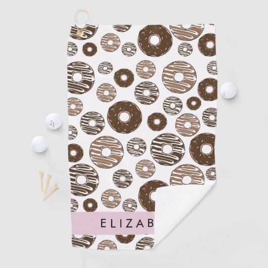 Chocoladedonuts, karameldonuts, ijs, Jouw naam Golfhanddoek (Insitu)
