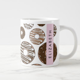 Chocoladedonuts, karameldonuts, ijs, Jouw naam Grote Koffiekop