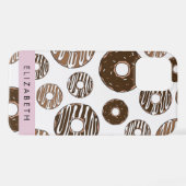 Chocoladedonuts, karameldonuts, ijs, Jouw naam iPhone Hoesje (Achterkant horizontaal)