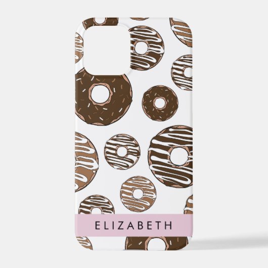 Chocoladedonuts, karameldonuts, ijs, Jouw naam iPhone Hoesje (Achterkant)