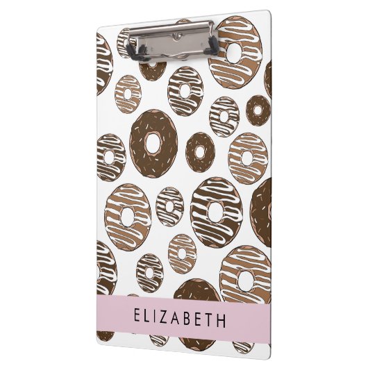 Chocoladedonuts, karameldonuts, ijs, Jouw naam Klembord (Links)