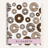 Chocoladedonuts, karameldonuts, ijs, Jouw naam Notitieboek (Voorkant)