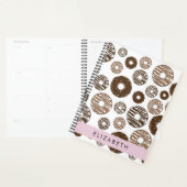Chocoladedonuts, karameldonuts, ijs, Jouw naam Planner (Display)