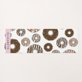 Chocoladedonuts, karameldonuts, ijs, Jouw naam Yogamat (Achterkant (horizontaal))