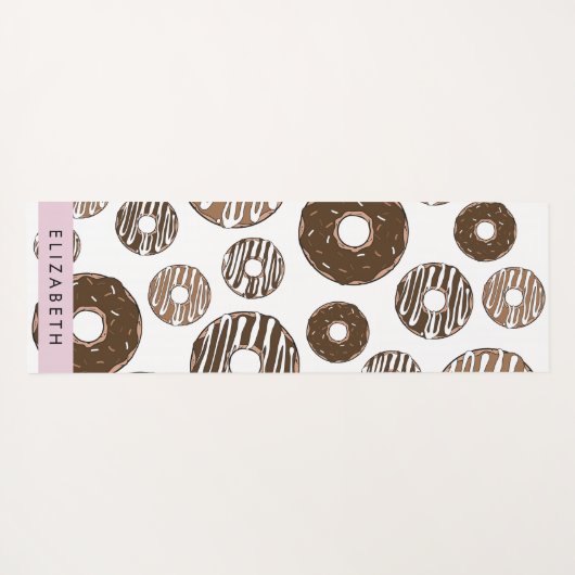 Chocoladedonuts, karameldonuts, ijs, Jouw naam Yogamat (Achterkant (horizontaal))
