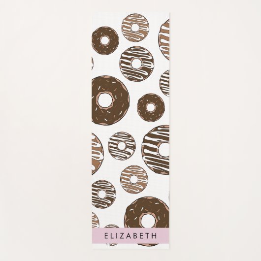 Chocoladedonuts, karameldonuts, ijs, Jouw naam Yogamat (Voorkant)
