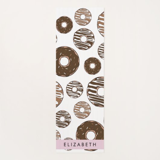 Chocoladedonuts, karameldonuts, ijs, Jouw naam Yogamat (Achterkant)