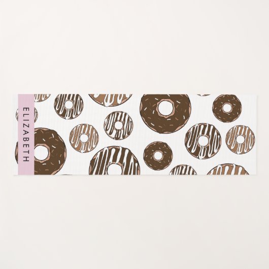 Chocoladedonuts, karameldonuts, ijs, Jouw naam Yogamat (Voorkant (horizontaal))