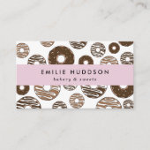 Chocoladedonuts, zoet, keukenwinkel, banketbakkers visitekaartje (Voorkant)