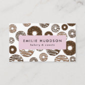 Chocoladedonuts, zoet, keukenwinkel, banketbakkers visitekaartje (Voorkant)