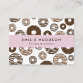 Chocoladedonuts, zoet, keukenwinkel, banketbakkers visitekaartje (Voorkant)