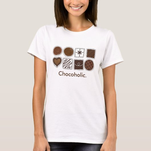 Chocoladedoos met Chocoladebonen Chocolatier T-shirt (Voorkant)