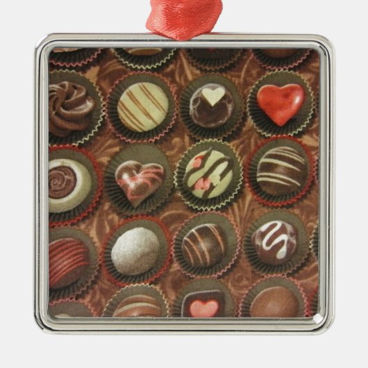 Chocoladedoos Metalen Ornament (Voorkant)
