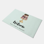 Chocoladedruipen en Roos Gouden Luxe Cake Welkom Deurmat (Schuin)
