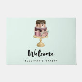 Chocoladedruipen en Roos Gouden Luxe Cake Welkom Deurmat (Voorkant)