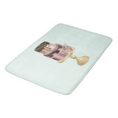 Chocoladedruppels en Roos Gouden Luxe Cake Badmat (Gekanteld)