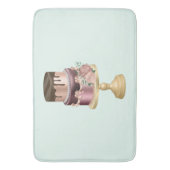 Chocoladedruppels en Roos Gouden Luxe Cake Badmat (Voorkant Verticaal)