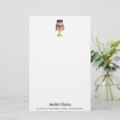 Chocoladedruppels en Roos Gouden Luxe Cake Briefpapier (Staand voorkant)