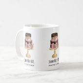 Chocoladedruppels en Roos Gouden Luxe Cake Koffiemok (Voorkant links)