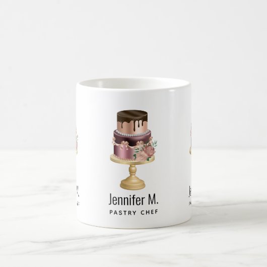 Chocoladedruppels en Roos Gouden Luxe Cake Koffiemok (Center)