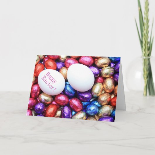 chocoladeeieren - easter - groet feestdagen kaart (Voorkant)