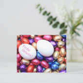 Chocoladeeieren: germansseregroet feestdagenkaart (Staand voorkant)