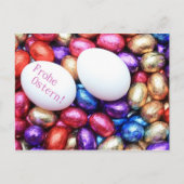 Chocoladeeieren: germansseregroet feestdagenkaart (Voorkant)