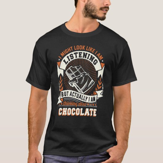 Chocoladeeter chocoholic choco bar cacaofoodi t-shirt (Voorkant)