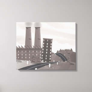 Chocoladefabriek Canvas Afdruk