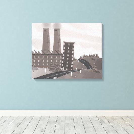 Chocoladefabriek Canvas Afdruk (Insitu (Houten vloer))