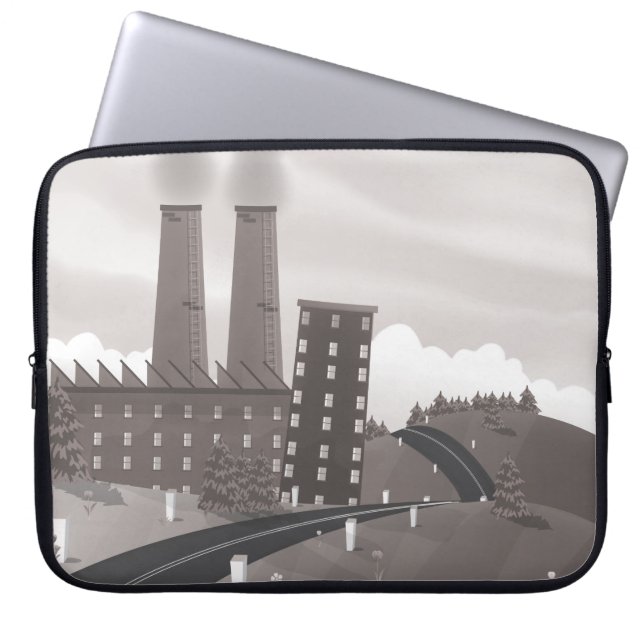 Chocoladefabriek Laptop Sleeve (Voorkant)