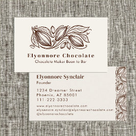 Chocoladefabrikant van boon tot staaf Elegant Caca Visitekaartje