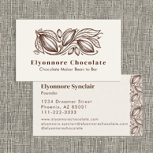 Chocoladefabrikant van boon tot staaf Elegant Caca Visitekaartje