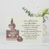 Chocoladefontein en aardbeien kaart (Staand voorkant)