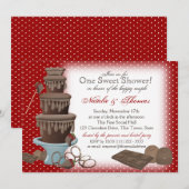 Chocoladefontein Vrijgezellenfeest rood Kaart (Voorkant / Achterkant)