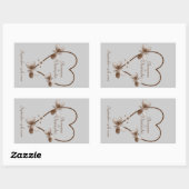 Chocoladehart en vlinders Wijnflesje Etiket (Vel)