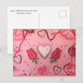 Chocoladeharten en Rozen Suikerkoekjes Briefkaart (Voorkant / Achterkant)